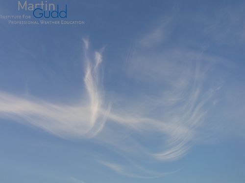 Detailbild eines Cirrus uncinus